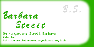 barbara streit business card